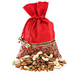 Red Potli Bag with Dry Fruits