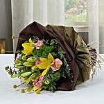 Exotic Flower Bouquet With Paper Packing