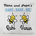 Personalized Bees Cushion White