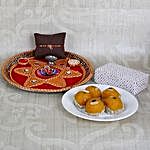 Bright Rakhi And Sweets Combo