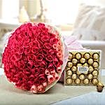 Pink Roses and Ferrero Rocher Combo