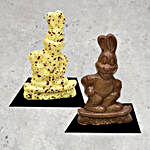 Set Of 2 Bunny On Skate Chocolates