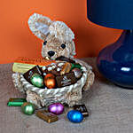 Small Bunny Basket With Godiva Chocolate 140 gms