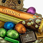 Small Bunny Basket With Godiva Chocolate 140 gms