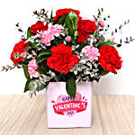 Valentines Flower Vase and Couple Idol