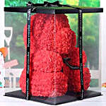 Red Artificial Roses Teddy Bear