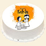 Meena Thread Rakhi with Happy Rakhi Cake