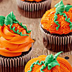 Pumpkin Shape Cupcakes 6 Pcs