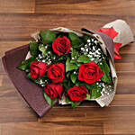 Magnificent Rose Bouquet With Triple Chocolate Cake