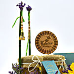 Lumba Rakhi Set with Flowers Hamper