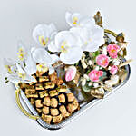Arabic Sweets and Flowers Tray