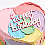Colorful Heart Shaped Birthday Cake