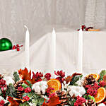Maple Leafs and Candles Flowers Table Centerpiece