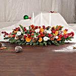 Maple Leafs and Candles Flowers Table Centerpiece