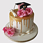 Floral Graduation Chocolate Cake