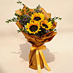 Mesmerising Sunflowers Beautifully Tied Bouquet