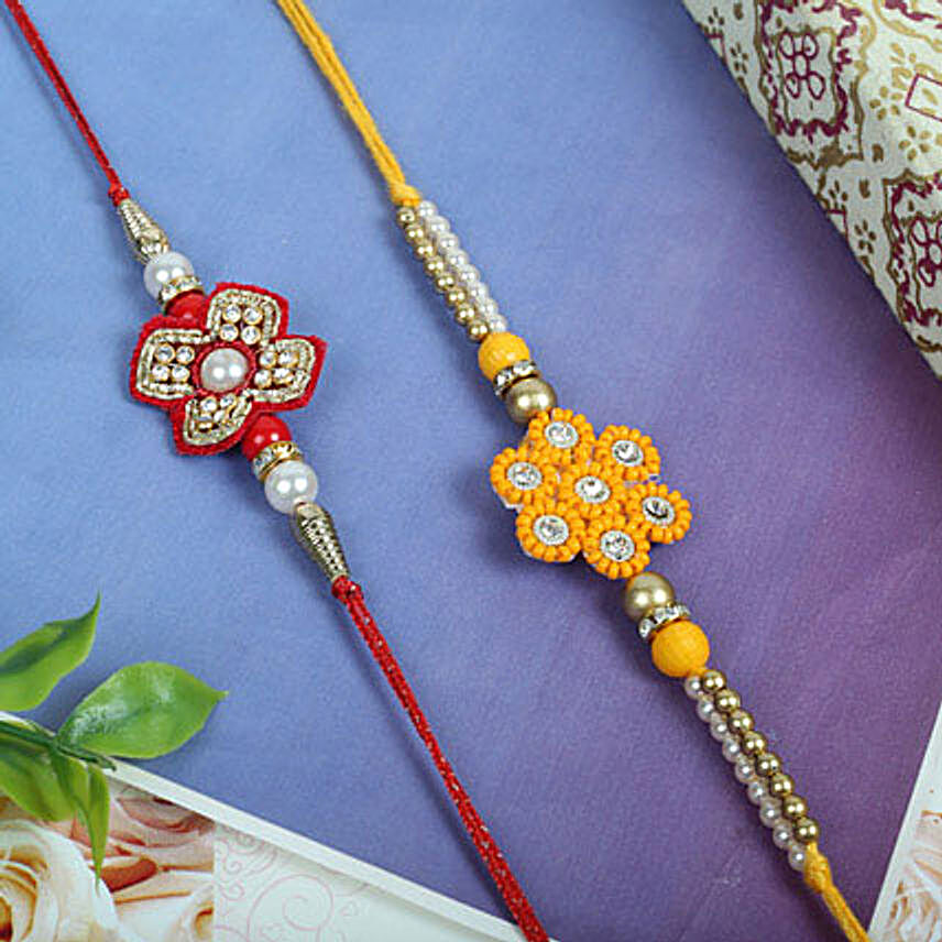Red yellow Flower set