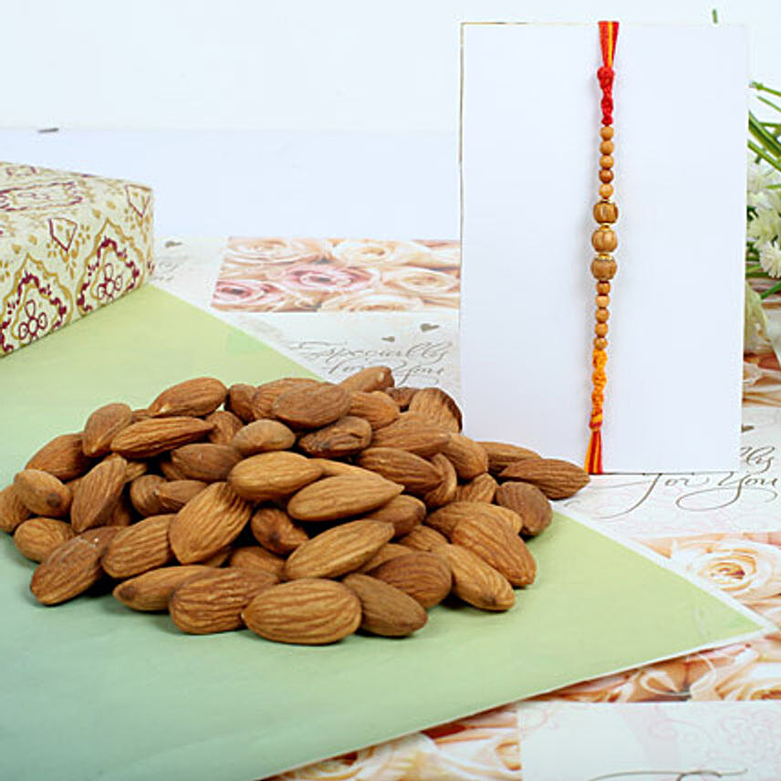 Almond nuts with Sandal Rakhi