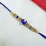 Elegant blue designer rakhi thread