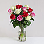 A Dozen Mixed Valentines Roses