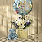 Blue Lullaby Balloon and Teddy Gift Set