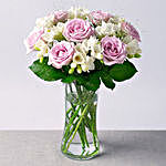 Graceful Bouquet Of Rose And Freesia