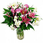 Love Wavebouquet Of Lilies Roses And Freesia
