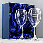 Personalized Cheers Wine Glass Set Of 2