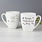 Personalized Happy Valentines Day Latte Mug
