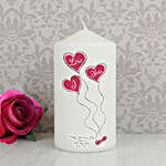 Personalized Heart Balloons Candle