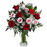 Romantic Expression Of Lovered And Pink Roses