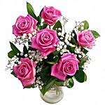Admirable 6 Pink Roses Bouquet