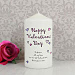 Personalized Happy Valentine'S Day Candle