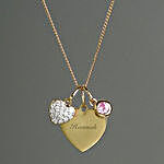 Personalised Sterling Silver And Gold Heart Necklace