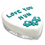 Love You Mum Heart Shaped Cake