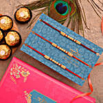 Pearl Mauli Designer Rakhi Set And 3 Pcs Ferrero Rocher