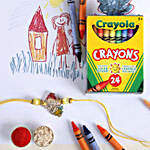 Sneh Cute Ganesha Rakhi & Crayola Set