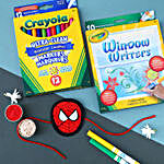 Sneh Spider Man Rakhi & Crayola Kids Set