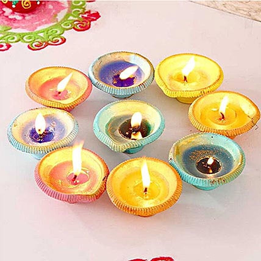 Exquisite Painted Clay Diyas