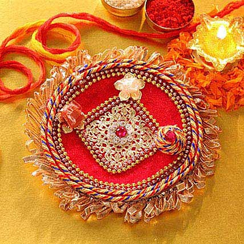Red Ornamented Tikka Thali