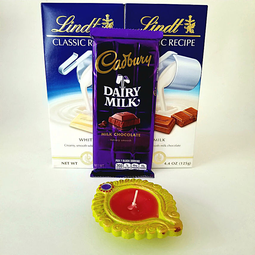 Chocolates & Diya Combo for Diwali