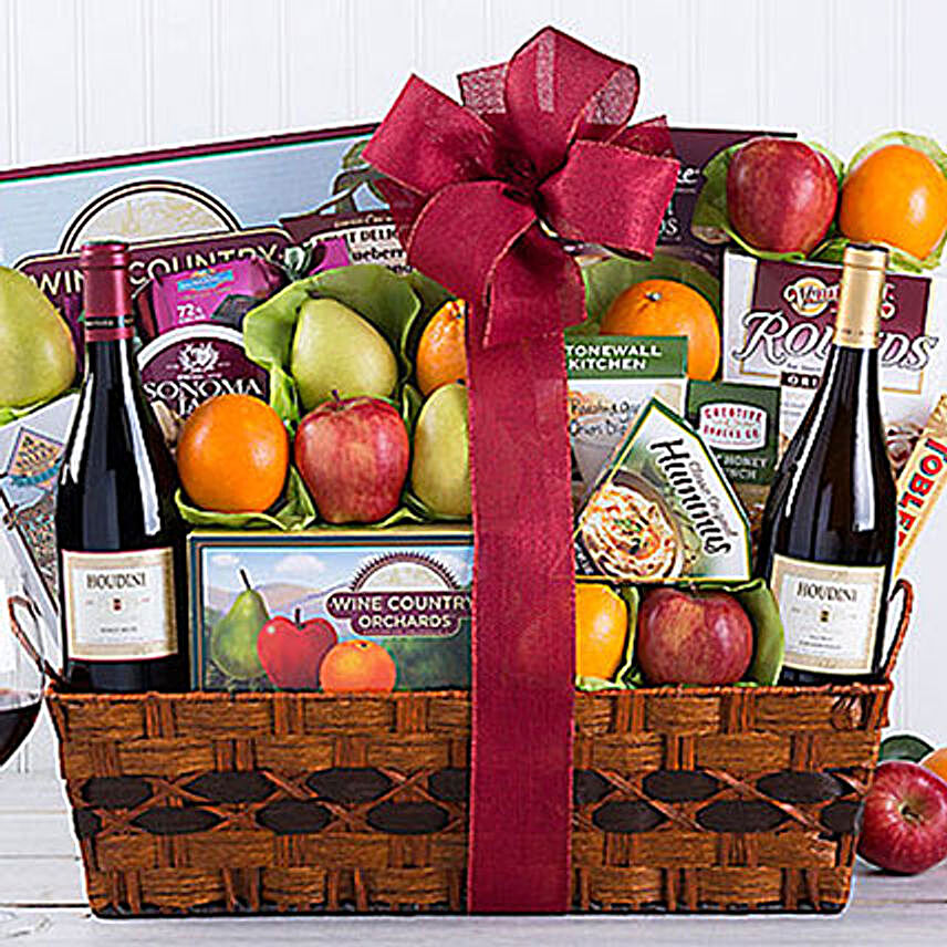 Houdini Vineyards Napa Valley Fruit Collection Gift Basket