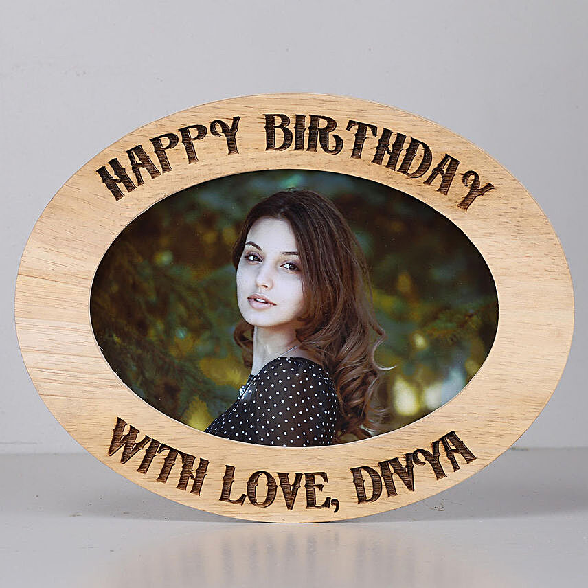 Personalised Oval Photo Frame Birthday