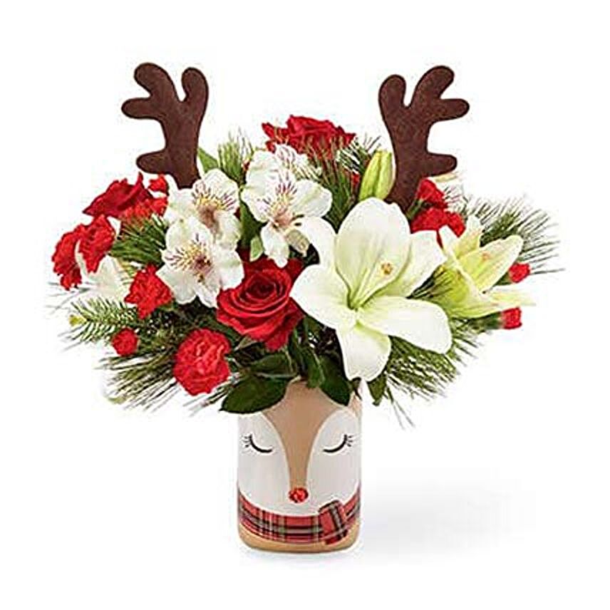 Christmas Reindeer Flower Bouquet