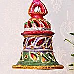 Bell Shaped Painted Clay Lamp
