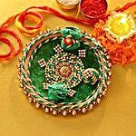 Decorated Green Tikka Thali