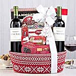 Red Wine Christmas Duet Gift Basket