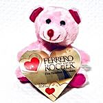Pink Teddy With Chocolates