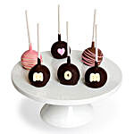Loving Heart Chocolate Covered Cake Pops 6 Pieces