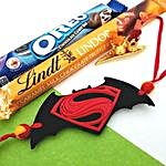 Superman Rakhi With Oreo Chocolates